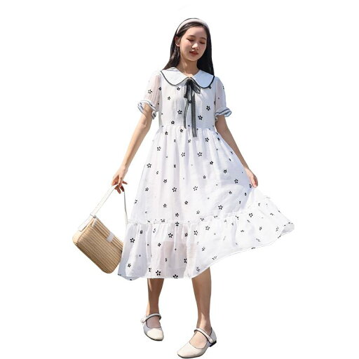 ワンピース 半袖 女の子 かわいい 10代 ガールズ 中高生 サマー ドレス プリンセス 白 ガーゼ ロング スカート 洋風 おしゃれ シンプル フェミニン ワンピース 半袖 女の子 かわいい 10代 ガールズ 中高生 サマー ドレス プリンセス 白 ガーゼ ロング スカート 洋風 おしゃれ シンプル フェミニン