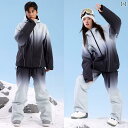 スノーボード ウェア ジャケット パンツ 上下セット 男女兼用 ジッパー ポケット フード付き 耐摩耗 スキー ウィンタースポーツ アウトドア 保温性 静電気防...