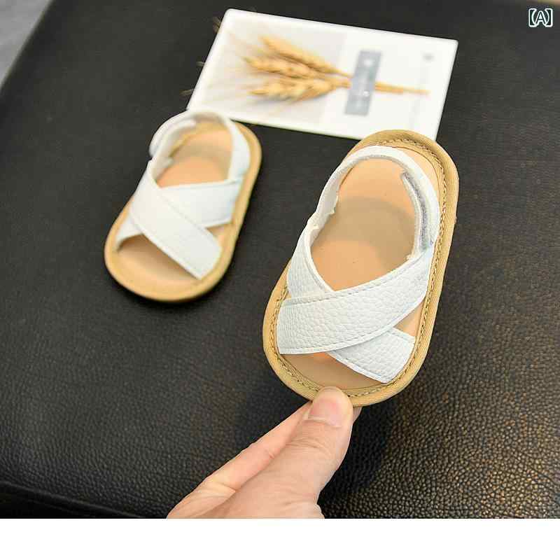 サンダル ベビー 幼児 かわいい 夏 シューズ 男の子 女の子 赤ちゃん 靴 柔らかい 布 レジャー ラバー..