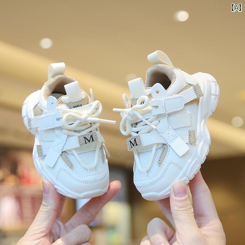 ファーストシューズ スニーカー ベビー 子供 靴 春夏 メッシュ スポーティ シューズ 通気性 赤ちゃん ..