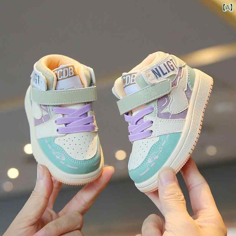 ファーストシューズ スニーカー 男の子 ハイカット 昼遊び 春秋 幼児 靴 ベビー シューズ 女の子 カジュアル 子供 赤ちゃん