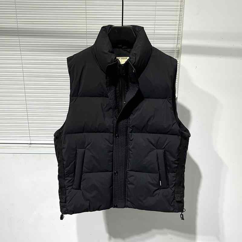ダウン ベスト 冬 シンプル スタンドカラー チョッキ ジレ アウター メンズ 韓国 スタイル ファッション 薄手 ノースリーブ 防寒 暖かい カジュアル デイリー使い スタイリッシュ ストリート
