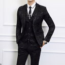 メンズ スーツ セット ジャケット ブレザー スリーピース ズボン パンツ ロング ベスト チョッキ 韓国 男性 パーティー ステージ パフォーマンス 司会 歌...