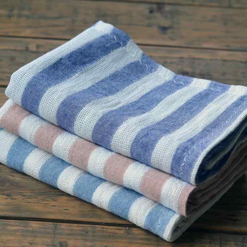 ハンカチ おしゃれ シンプル 夏 綿 二層 ソフト ストライプ ポータブル スクエア スカーフ レディース 女性 小物 雑貨