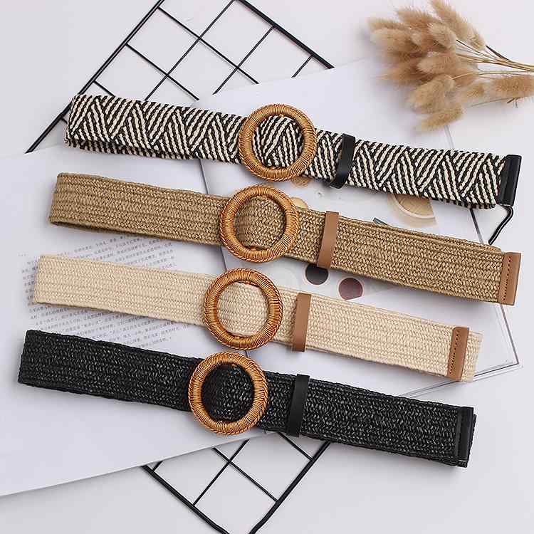 ベルト カジュアル ストライプ 装飾 レトロ レディース ファッション アクセサリー カジュアル ベルト ..