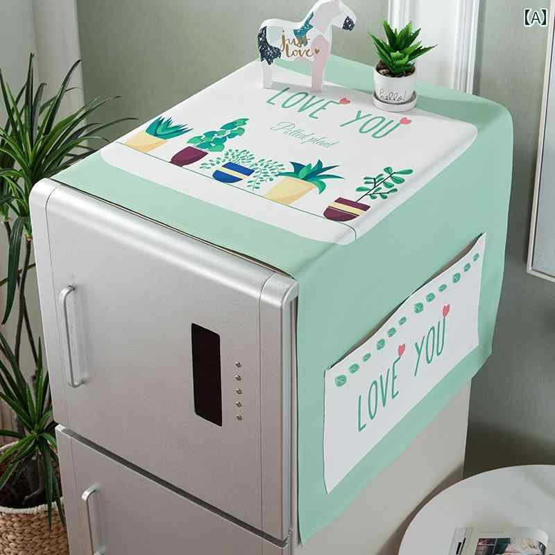 ダストカバー 冷蔵庫 洗濯機 電子レンジ マルチ カバー 防塵 防汚 防油 家具 家電 インテリア 装飾 シ..