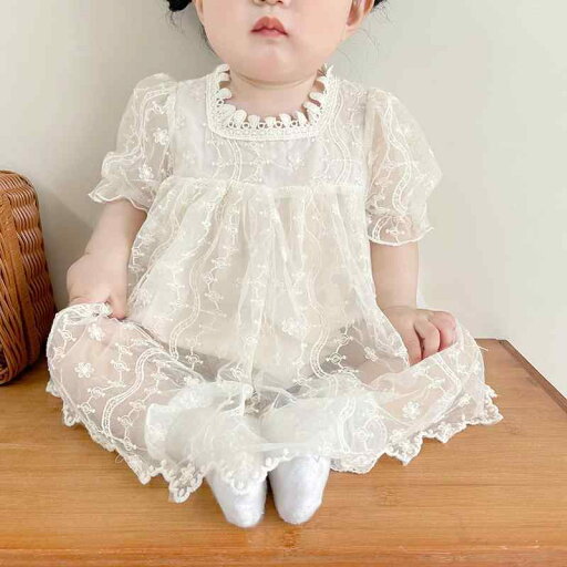 ベビー 服 メッシュ ジャンプ スーツ ベビー サマー レース スカート スイート サマー プリンセス ドレス 夏 誕生日 半袖 ベビー 服 メッシュ ジャンプ スーツ ベビー サマー レース スカート スイート サマー プリンセス ドレス 夏 誕生日 半袖
