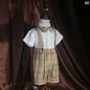 子供服 スーツ 夏服 ブリティッシ カジュアル 男の子 フォーマル 薄手 礼服 セット用品 チェック柄 発表会 演奏会 メンズスーツ