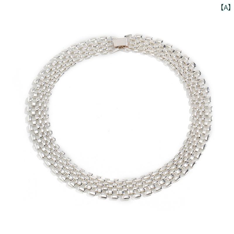 メンズ レディース チェーン ネックレス アクセサリー おしゃれ 高級感 煌びやか ギフト イベント フェス パフォーマンス ダンス コスチューム ステージ 衣...