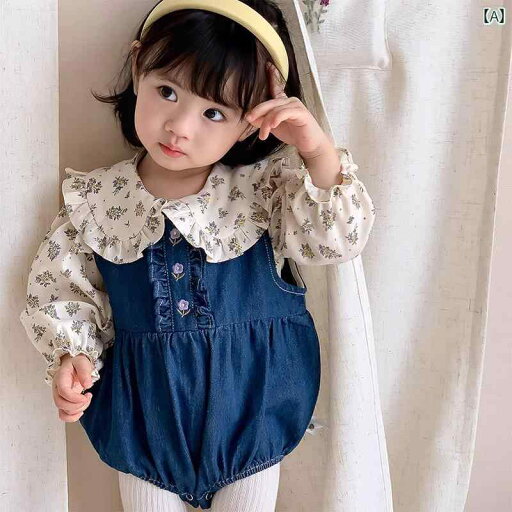 ベビー服 ブラウス デニムオーバーオール セットアップ 暖かい 秋 かわいい キュート ホームウェア ギフト 赤ちゃん 用品 子供服 ベビー服 ブラウス デニムオーバーオール セットアップ 暖かい 秋 かわいい キュート ホームウェア ギフト 赤ちゃん 用品 子供服