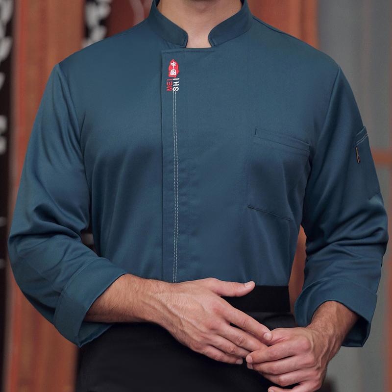 コックコート メンズ 紳士服 仕事着 制服 作業着 業務用 ユニフォーム シャツ トップス エプロン 前掛け セット 秋冬 大きいサイズ