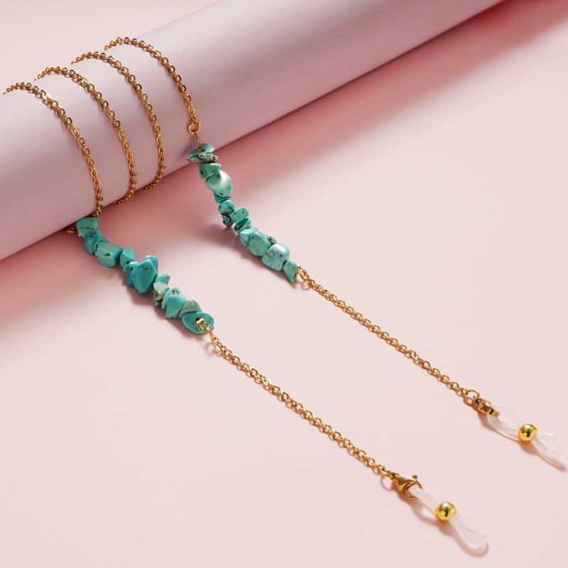 メガネ チェーン チタン 鋼 色保持 カラフル 砂利 スタイリッシュ 女性用 サングラス フォトマスク ス..