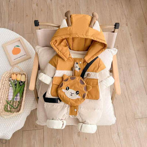 カバーオール ベビー ダウン ジャケット 冬用 ジャンプスーツ 厚手 赤ちゃん お出かけ 新生児 外出 キリン 動物 防寒 フード付き カバーオール ベビー ダウン ジャケット 冬用 ジャンプスーツ 厚手 赤ちゃん お出かけ 新生児 外出 キリン 動物 防寒 フード付き