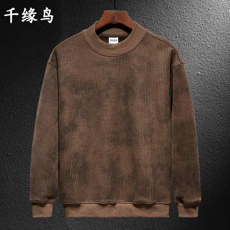 メンズ セーター プルオーバー 大きいサイズ ラウンドネック ジャカードニット ゆったり 厚手 秋冬 カジュアル モダン おしゃれ タウンユース ルームウェア