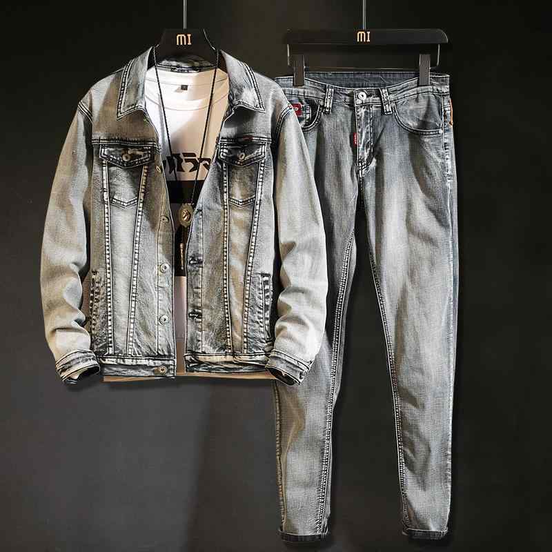 メンズ デニムジャケット デニムスーツ ジージャン ジャンバー ヴィンテージ加工 ウォッシュ加工 大きいサイズ 長袖 春秋 おしゃれ カジュアル ワーク 作業着 普段着 クール 休日 レジャー