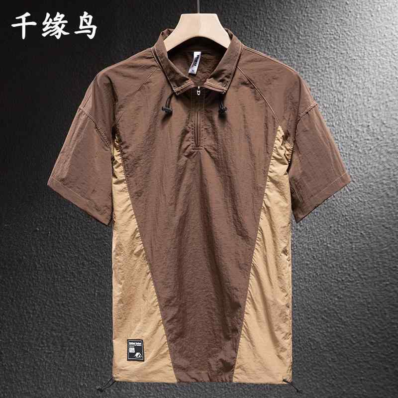 メンズ ポロシャツ 半袖 ハーフジップ 夏 ゆったり 速乾 ソフトタッチ 無地 大きいサイズ シンプル カジュアル デイリー レジャー リゾート 休日 紳士服