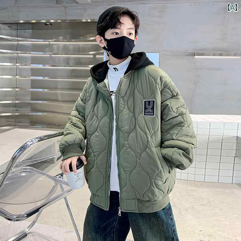 子供服 キッズ ファッション 男の子 キルティング ジャケット 秋冬 スポーツ パッド入り コート 大きいサイズ アウター 野球 ユニフォーム 厚手 韓国