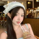 ヘッドスカーフ 頭巾 女性 ティーンエイジャー向け 春夏秋 レース 三角ヘッドスカーフ 頭巾 牧歌的スタイル アウトドア 涼感 旅行 休暇 日焼け対策 ヘアアクセサリー