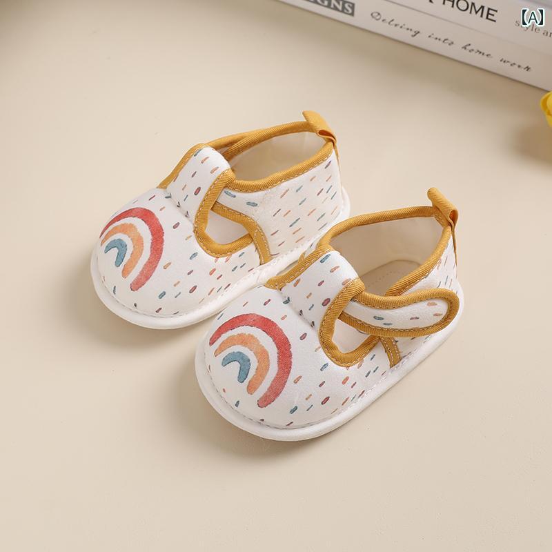 ベビー シューズ 春秋 0～1歳 男の子 女の子用 柔らかい底 布 靴 屋内 幼児用 キュート 生後7～9ヶ月