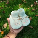 ベビー シューズ フロア 冬 厚手 新生児 靴 靴下 かわいい フットカバー ギフト 落下防止 ソフトソール 綿 靴 4〜12ヶ月