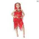 子供用 キッズ 女の子 ダンス ファッション ベリーダンス パフォーマンス コスチューム ベリー ダンス 衣装 装飾 アクセサリー ベール 頭飾り ガーゼ スカ...