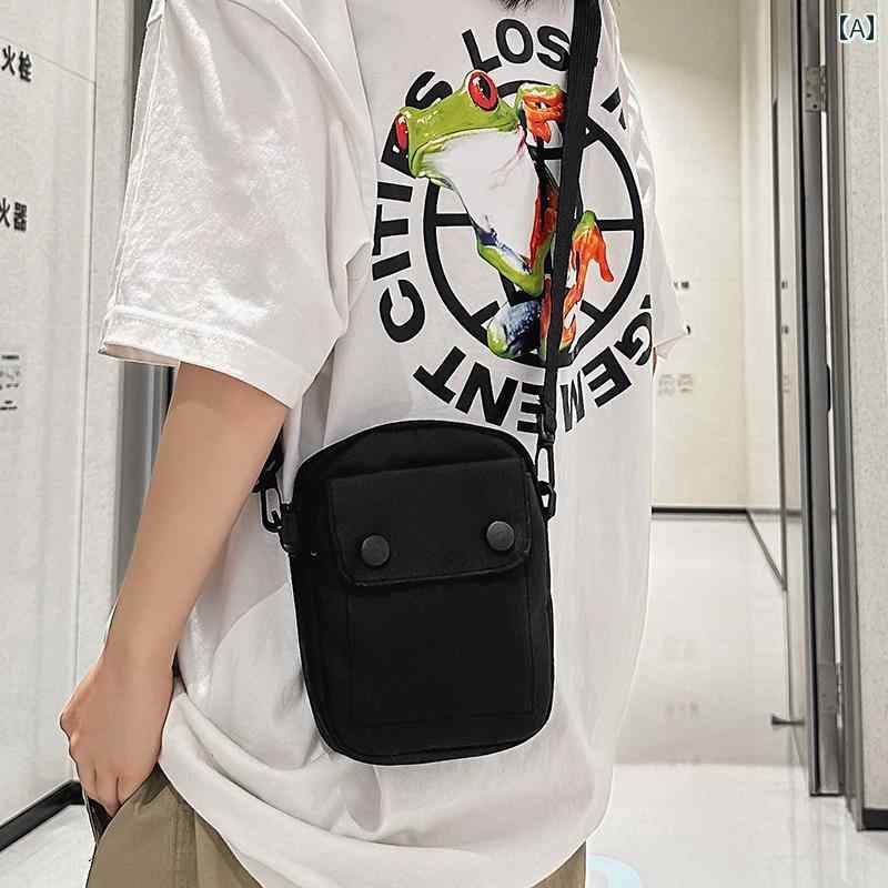 ユニセックス カジュアル ショルダー バッグ おしゃれ 軽量 小さめ 韓国 バックル ブラック ホワイト グリーン ブラウン