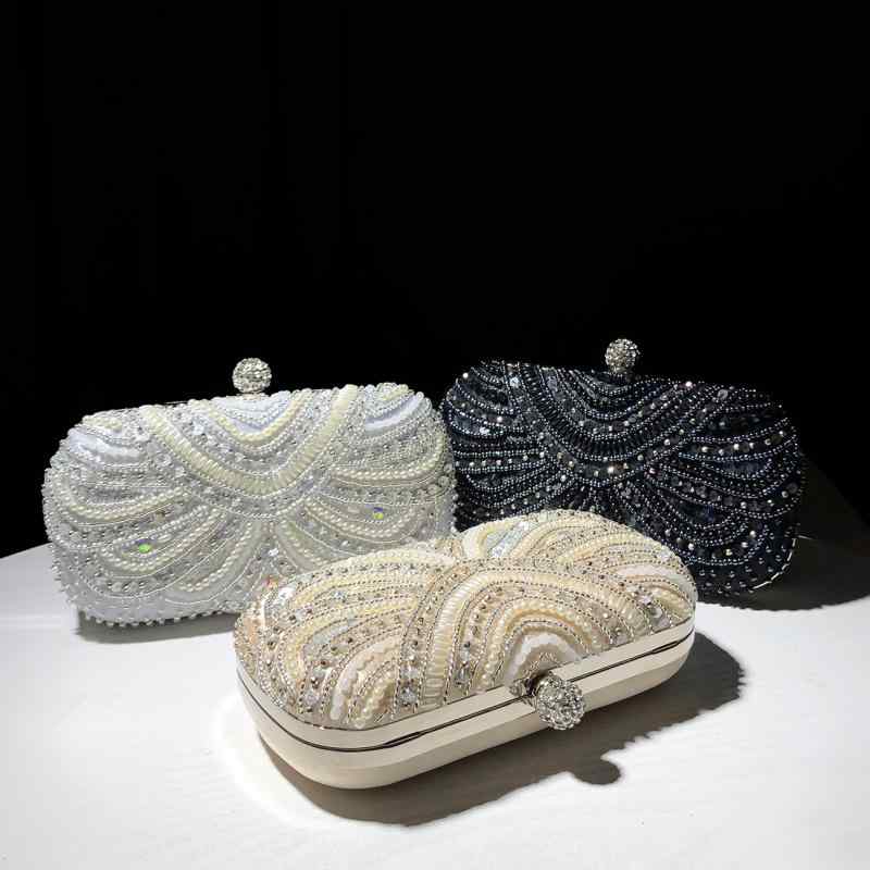 パーティー バッグ レディース かわいい おしゃれ エレガント クラッチバッグ レディライク ディナーバッグ イブニングドレス バンケット ビーズ クロス ボディバッグ スモール クラッチ