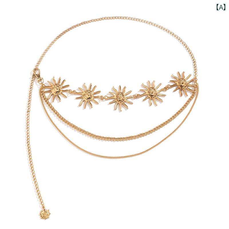 ウエストチェーン 夏フェス ビキニ ベリーダンス レディース アクセサリー おしゃれ きれい 高級感 煌びやか デート ペア イベント フェス パフォーマンス ダンス コスチューム ステージ 衣装 映え