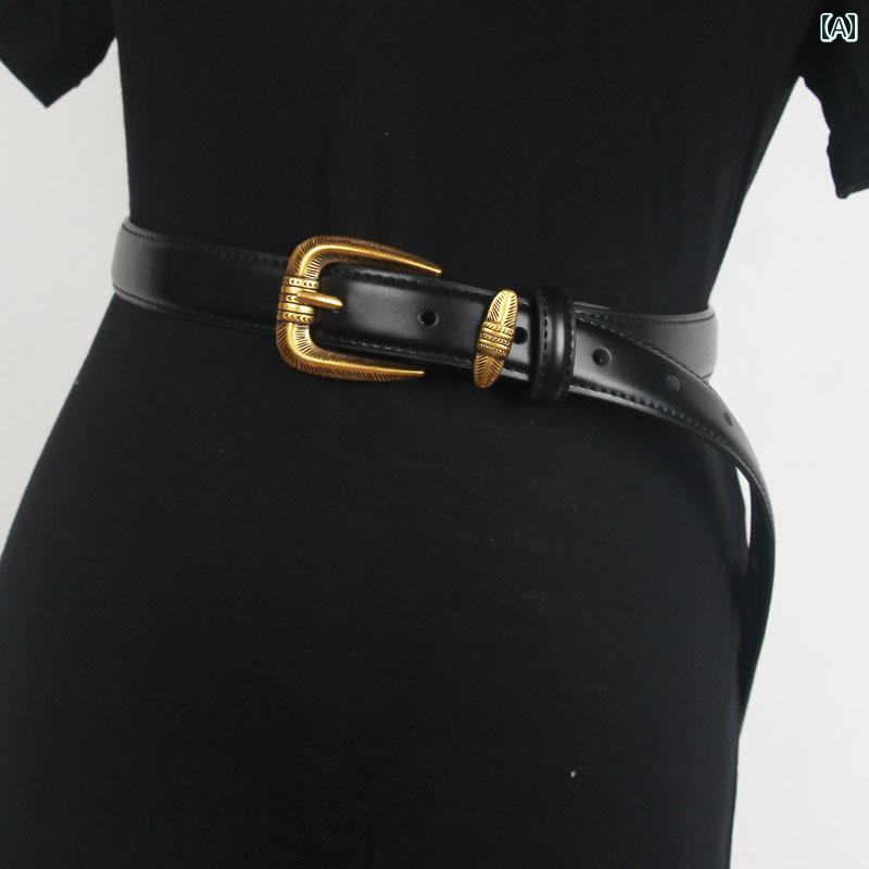 ベルト シンプル カジュアル 二層 レディース ファッション アクセサリー オールシーズン ウエスト ベ..