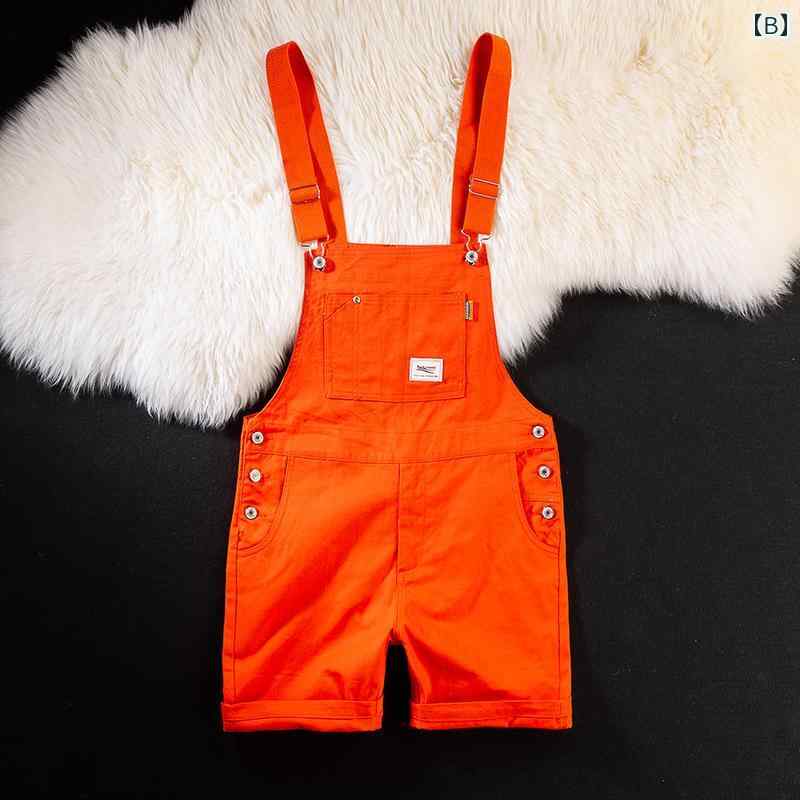 サスペンダーパンツ オーバーオール メンズ サマー ストレート カジュアル ショートパンツ レディース オーバーオール サロペット 大きいサイズ