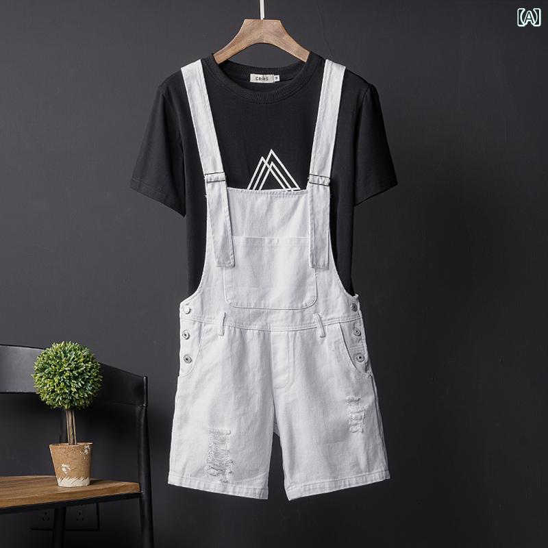 メンズ レディース 夏 韓国 カジュアル オーバー オール ショートパンツ 五分丈 イベント 衣装 ダンス ユニセックス