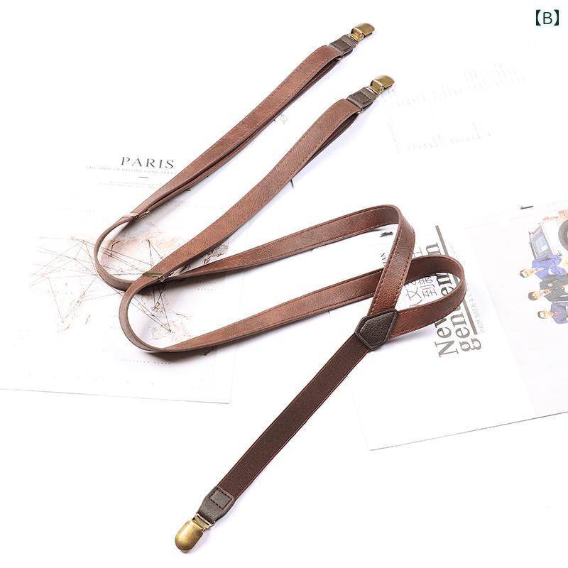 メンズ レディース レトロ サスペンダー クリップ 滑り止め シンプル 大きいサイズ 調整可能 ユニセックス イベント 衣装