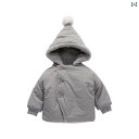 ダウン ジャケット 幼児 赤ちゃん ベビー 子供用 フード付き 防寒 あったか 厚手 カジュアル コットン コート シングルブレスト お出かけ