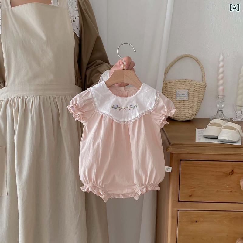 ベビーウェア 女の子 薄手 赤ちゃん 夏服 ジャンプスーツ 新生児 ロンパース 柔ら...