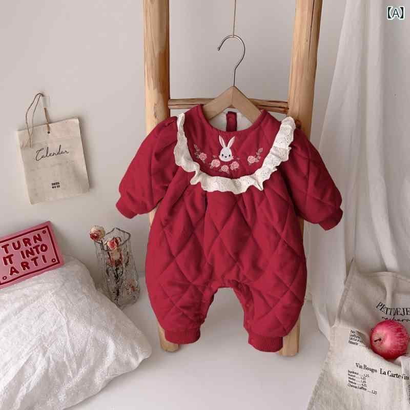 カバーオール ロンパース ベビーウェア 赤ちゃん 冬服 女の子 新生児 裏起毛 快適 乳児 お出かけ 防寒 ..