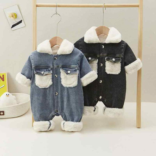 ロンパース カバーオール ベビーウェア 冬服 1歳 デニム ジャンプスーツ 新生児 乳児 お出かけ おしゃれ 快適 暖かい 保温 男の子 女の子 ロンパース カバーオール ベビーウェア 冬服 1歳 デニム ジャンプスーツ 新生児 乳児 お出かけ おしゃれ 快適 暖かい 保温 男の子 女の子