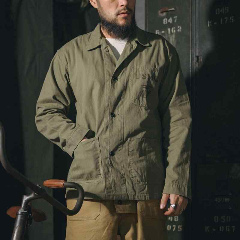 メンズ ミリタリージャケット ジャンバー 米軍 ヘリンボーン 多機能ジャケット 春秋 長袖 アメリカン カジュアル レジャー 休日 アウトドア スポーツ アクティビティ ボーイズ