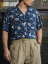 メンズ 男性用 シャツ アロハシャツ カジュアルシャツ キューバ襟 バンダナ柄 ゆったり 半袖 夏 レジャー リゾート 休日 ビーチ 薄手 おしゃれ カジュアル カラフル