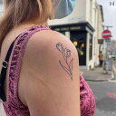 ユニセックス ボディアート タトゥーシール ワンポイント 刺青 花柄 おしゃれアイテム デザイン アウトドア フラワー かわいい 腕 メンズ レディース ファッ...