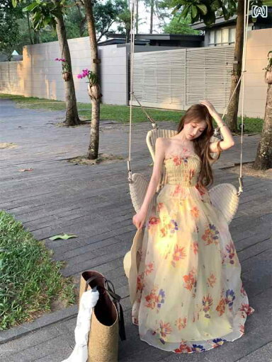 ワンピース レディース 魅惑的 スーパー フェアリー ワンショルダー チューブ トップ ロング スカート モップ ボヘミアン ホリデー 花柄 ドレス ワンピース レディース 魅惑的 スーパー フェアリー ワンショルダー チューブ トップ ロング スカート モップ ボヘミアン ホリデー 花柄 ドレス