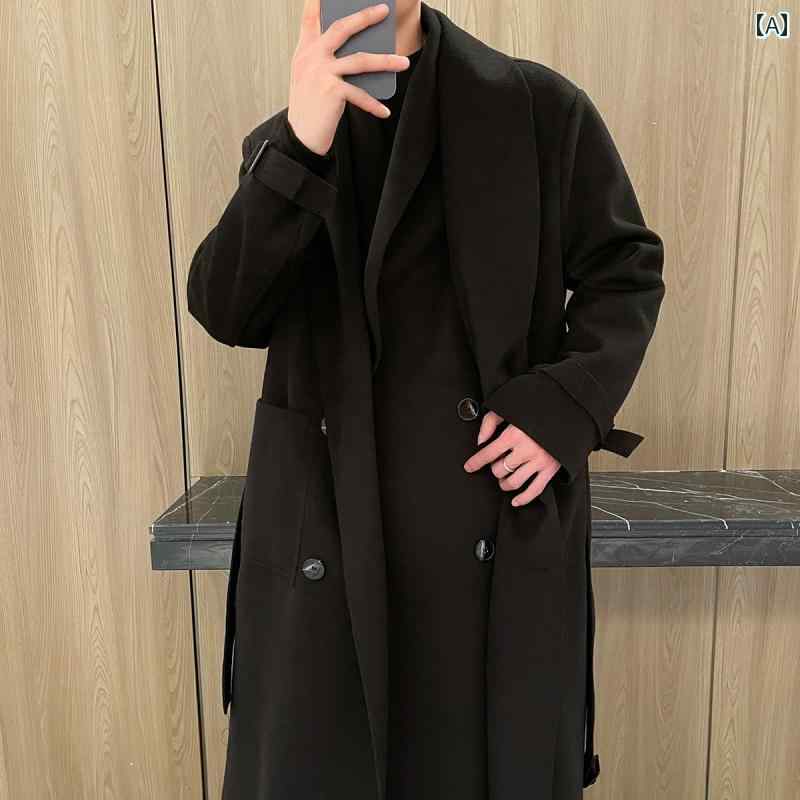 ロングコート 男性用 秋冬 軽め カジュアル シンプル テイラード ジャケット 厚手 コート メンズ アウター 上着 クラシック 王道デザイン デイリー トレンチ ビジネス 防寒 カレッジ