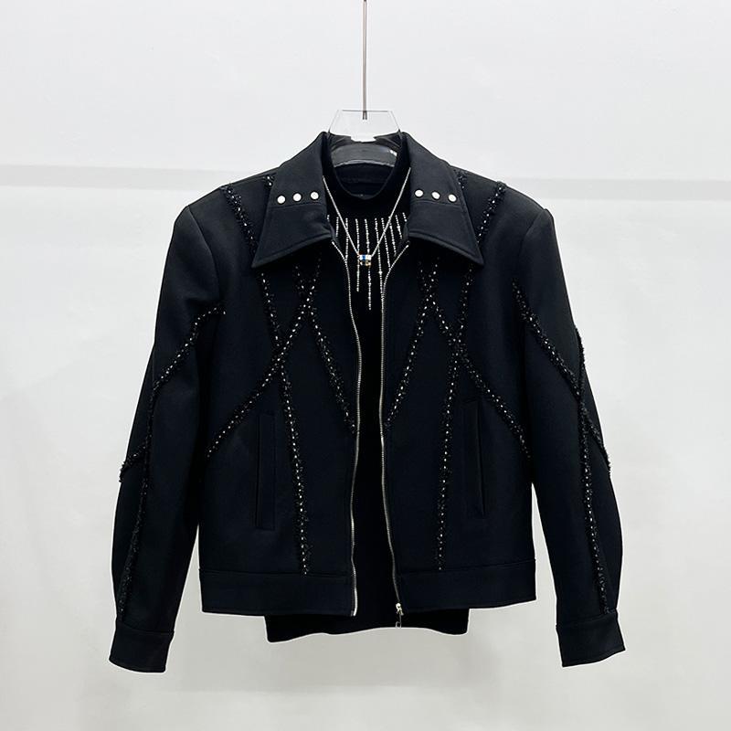 ジャケット 肩パッド メンズ スタイリッシュ 韓国 エレガント ジャケット ハイエンド オートバイ アウター シンプル おしゃれ 快適 スタイル