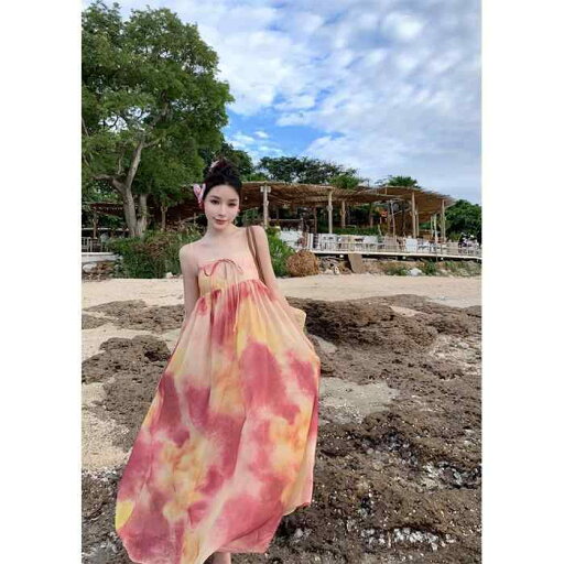 リゾート ワンピース レディース フレンチ チューブ トップ サスペンダー ドレス 女性用 夏 海辺 バカンス プリント ビーチ ロング ドレス リゾート ワンピース レディース フレンチ チューブ トップ サスペンダー ドレス 女性用 夏 海辺 バカンス プリント ビーチ ロング ドレス