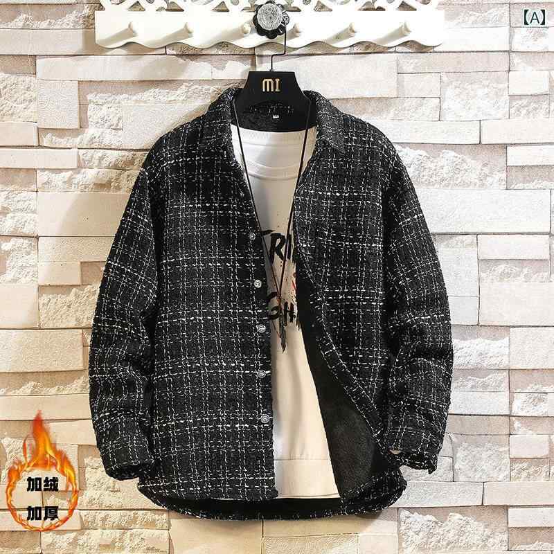 ジャケット 秋冬 厚手 若見え メンズ ファッション 長袖 アウター 大きめサイズ 暖かい ストライプ柄 カジュアル エレガント スタイリッシュ ストリート 防寒 ゆったり