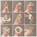 レディース アクセサリー ブローチ コサージュ ピンバッチ 韓国スタイル 合金 人工宝石 花 蝶 麦穂 チューリップ 椿 金メッキ ジュエリー風デイジー 高級感...