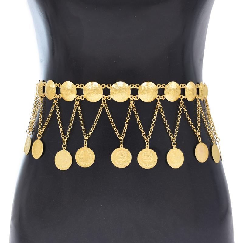 エスニック アクセサリー 雑貨 アメリカン シンプル チェーン ネックレス メタル 合金 タッセル エキゾチック ベリーダンス ウエスト レトロ