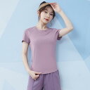 レディース スポーツ Tシャツ 夏 ランニング ピラティス トレーニング ヨガ トップス 速乾 フィットネスウェア 半袖 吸湿性 通気性
