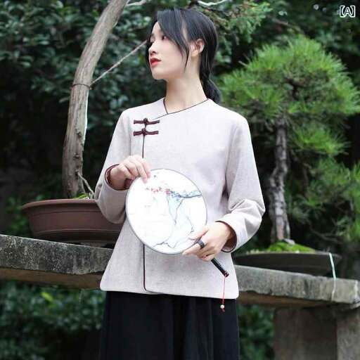 レディース アウター エスニック トップス チャイナ風 婦人服 秋冬 大人 茶師服 ジャケット サイドスリット ミックスベージュ レディース アウター エスニック トップス チャイナ風 婦人服 秋冬 大人 茶師服 ジャケット サイドスリット ミックスベージュ