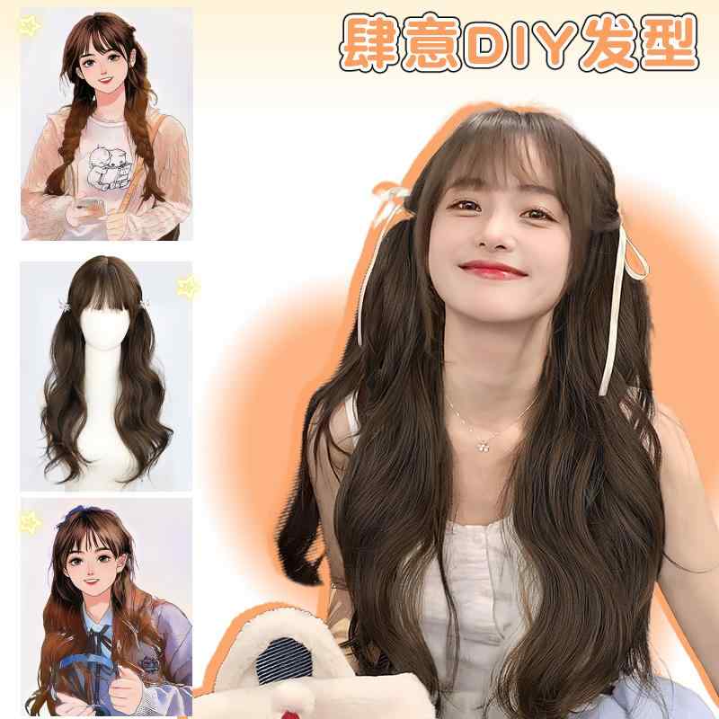 ウィッグ かつら つけ毛 ヘア ヘッド ふわふわ フェイク 巻き 普段使い 小物 雑貨 髪 女性 軽量 外出 ナチュラル レディース