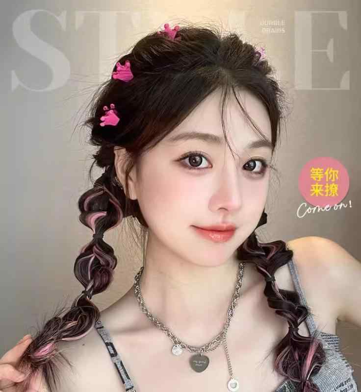 ウィッグ おしゃれ ポニーテール 三つ編み 女性 バブル 三つ編み 模擬 髪 編み込み ポニーテール ボク..